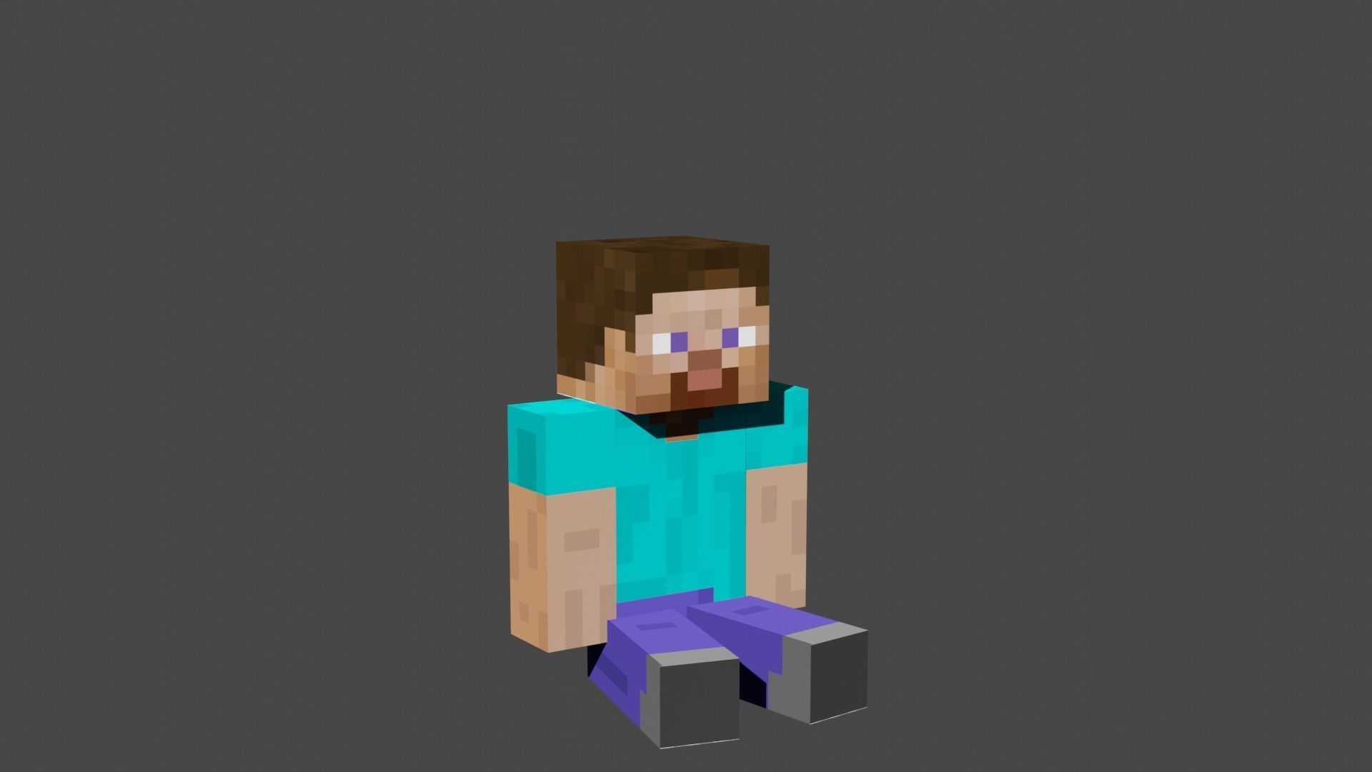 3D model Minecraft Steve VR / AR / low-poly