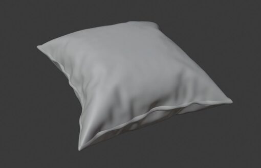 pillow 3d model obj fbx