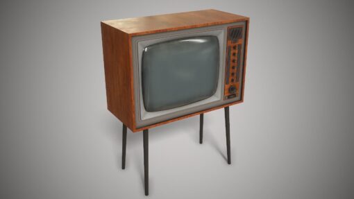 vintage tv 3d model free