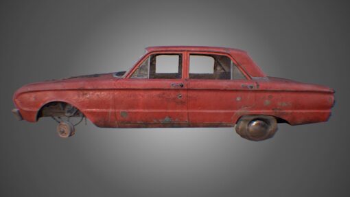 car wreck pbr game asset download