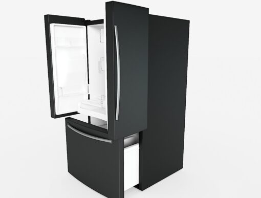 fridge 3d model low-poly max obj 3ds fbx stl Blender