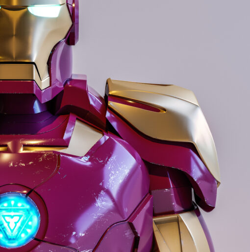 iron man 3d model low poly max obj fbx