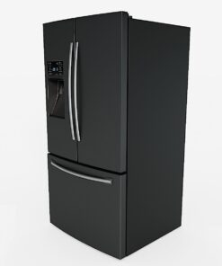 modern smart fridge 3d model low-poly max obj 3ds fbx stl Blender