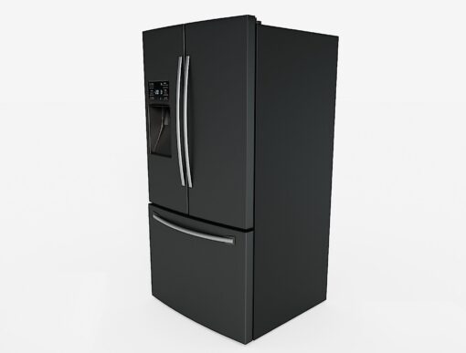 modern smart fridge 3d model low-poly max obj 3ds fbx stl Blender