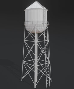 retro water tower 3d model download