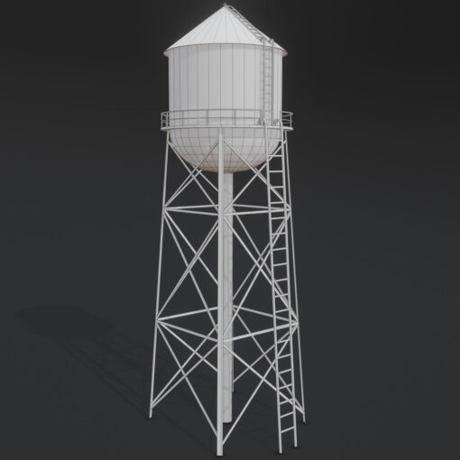 retro water tower 3d model download