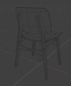 wood chair free to download Blender