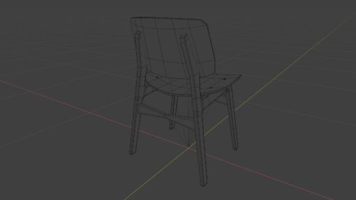 wood chair free to download Blender