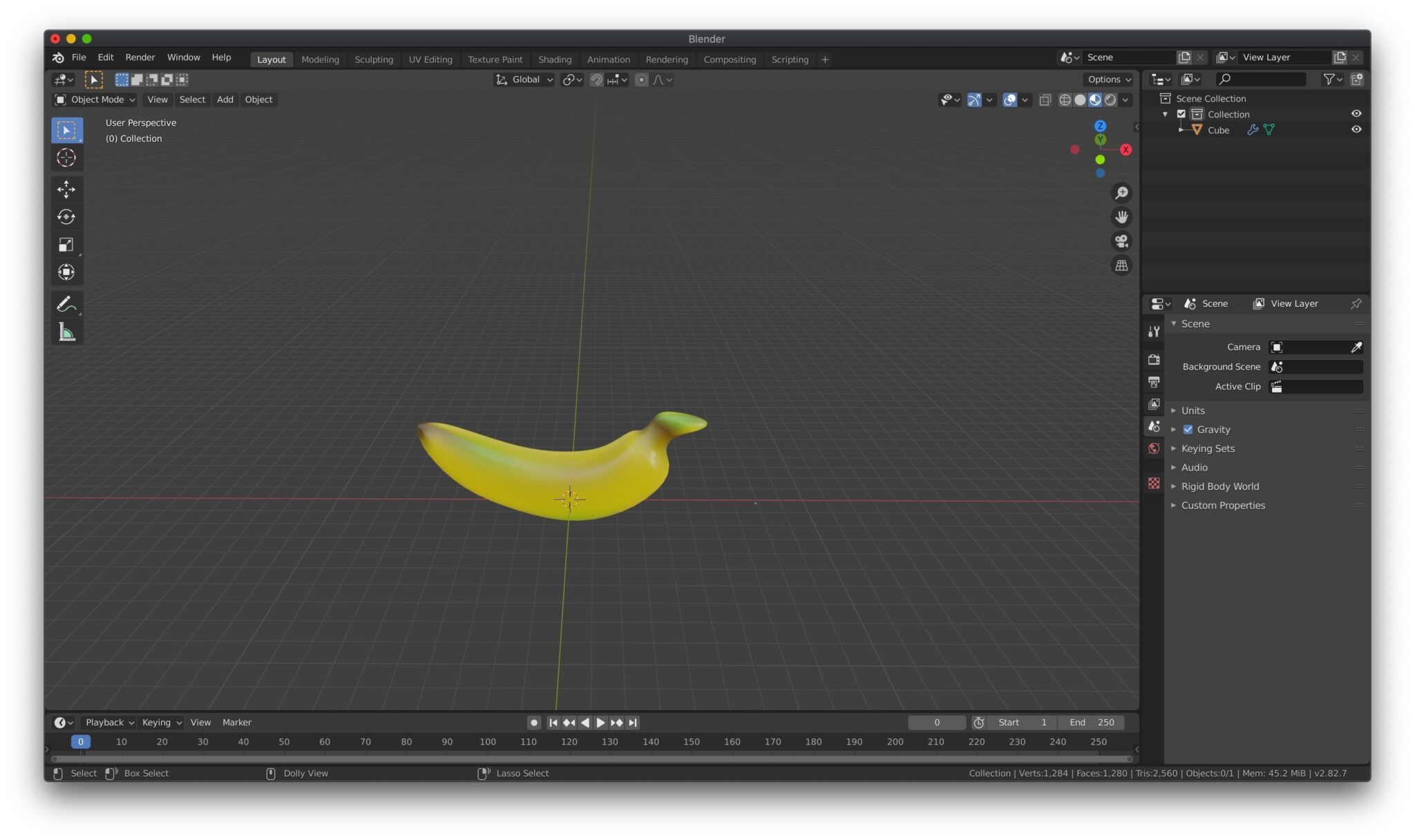 Banana Free Blender 3D Model - Download Free Blender Models