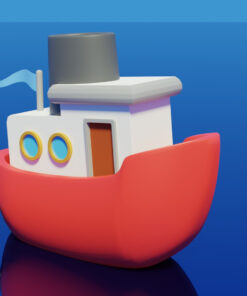Cartoon Ship 3D Model Blender