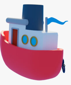Cartoon Ship 3D Model Free to Download