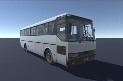 Mercedes Benz Coach Bus Blender 3D Model