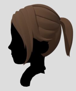 female hair ponytail blender 3d model download
