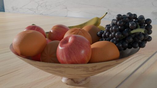 Fresh Fruits in a bowl FBX