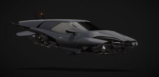 Cyberpunk Hovercar Blender Free Download