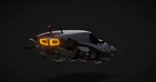 Cyberpunk Hovercar FBX Download